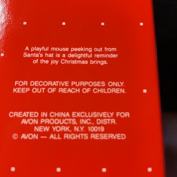 Avon Vintage peekaboo mouse collectible ornament - Picture 3 of 4